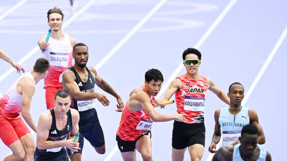 【パリオリンピック】男子4×400mリレー予選・中島佑気ジョセフ/川端魁人/佐藤風雅/佐藤拳太郎