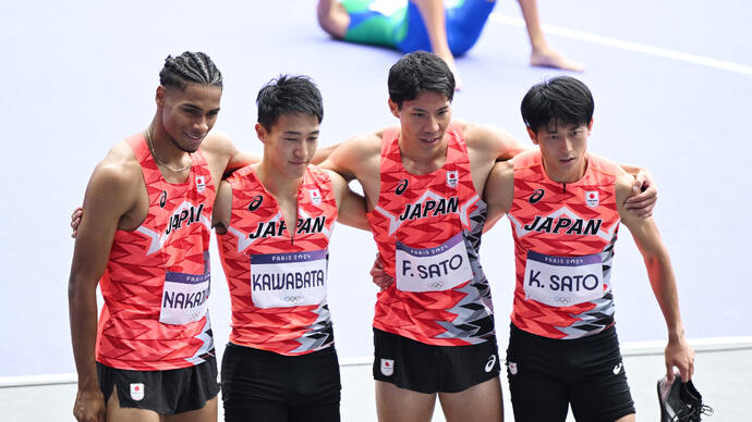 【パリオリンピック】男子4×400mリレー予選・中島佑気ジョセフ/川端魁人/佐藤風雅/佐藤拳太郎